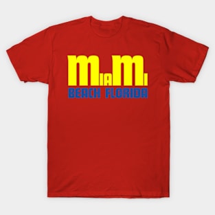 Miami Beach Florida Souvenir Art Deco Architect Typography T-Shirt